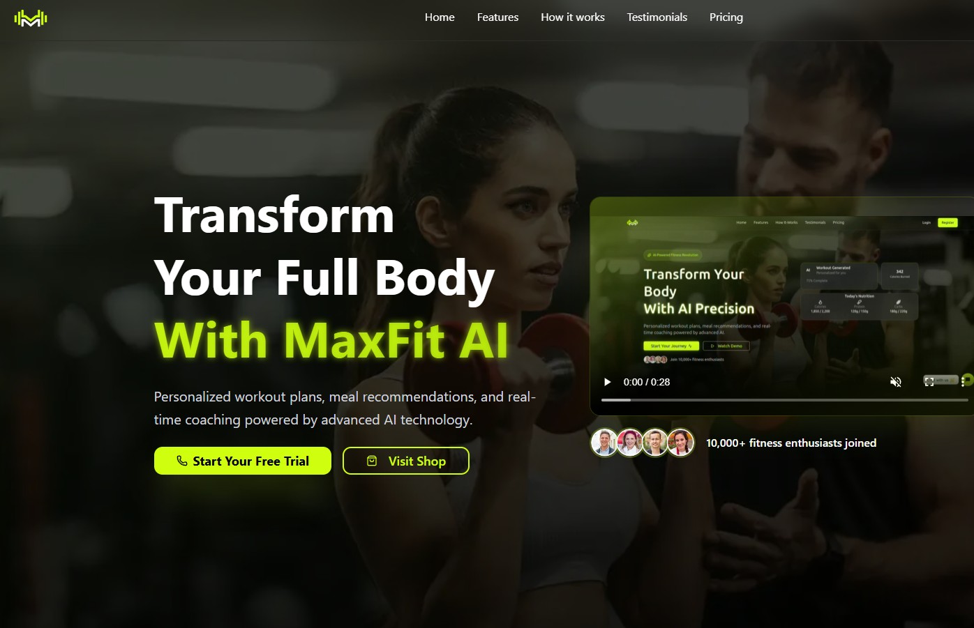 Maxfit ai Website